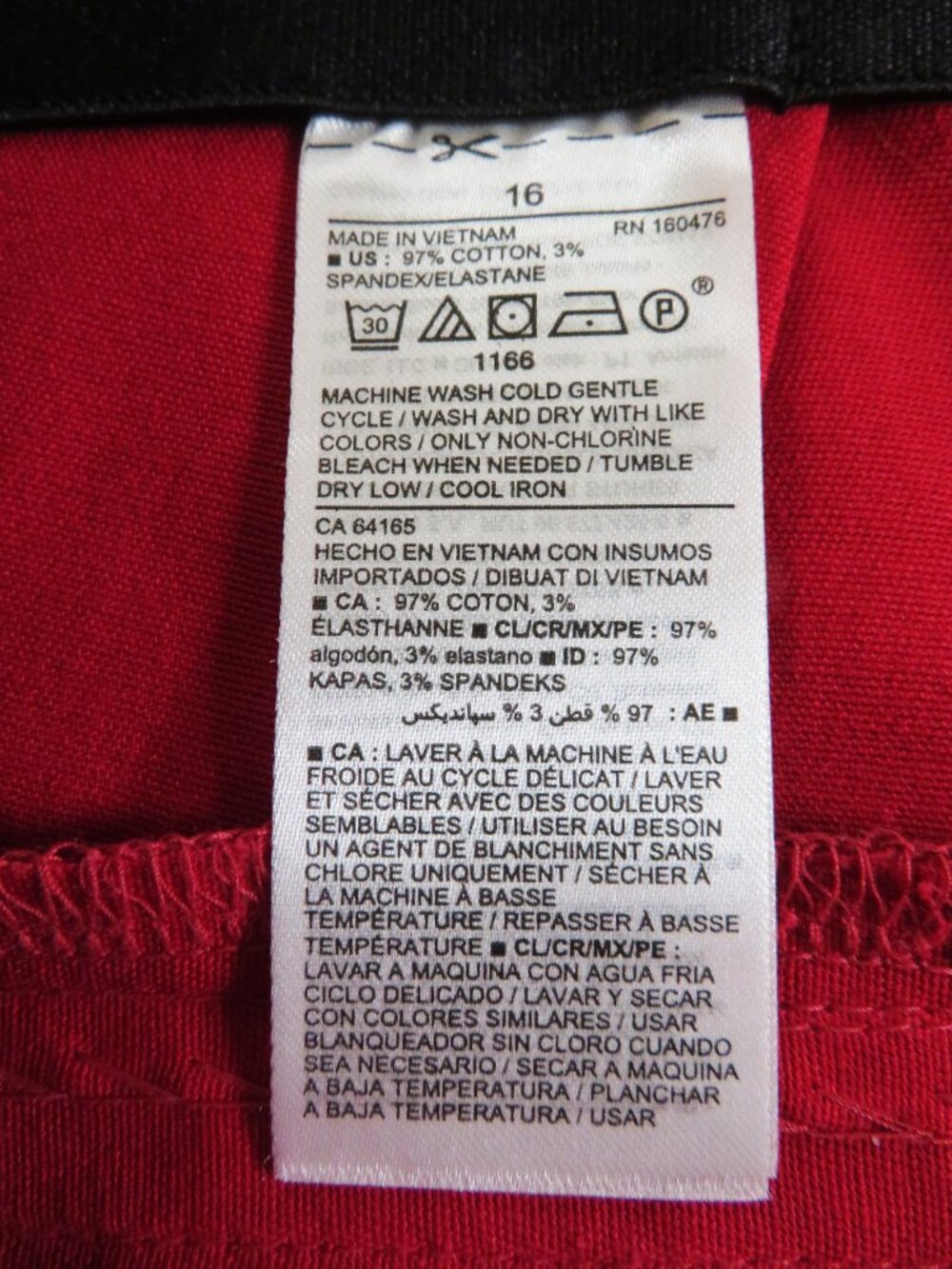 Old Navy 16 High-Rise Ankle Pants Red Solid - Picture 5 of 6